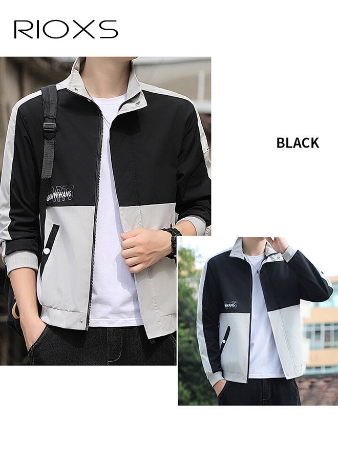 ريوكس تصميم أنيق لطوق رفع وسحابة كاملة والأصداف والحاشية للحصول على جيوب جانبية ملائمة أكثر ملاءمة لتخزين الأشياء الشخصية بشكل ملائم سترات ذات تصميم كلاسيكي للربيع والخريف والشتاء، مثالية للملابس غير الرسمية، الأعمال، المواعيد والحفلات أو الأنشطة الخارجية مثل التنزه، التنزه، الركض، ركوب الدراجات، الجولف، السفر وهلم جرا. - Image 2